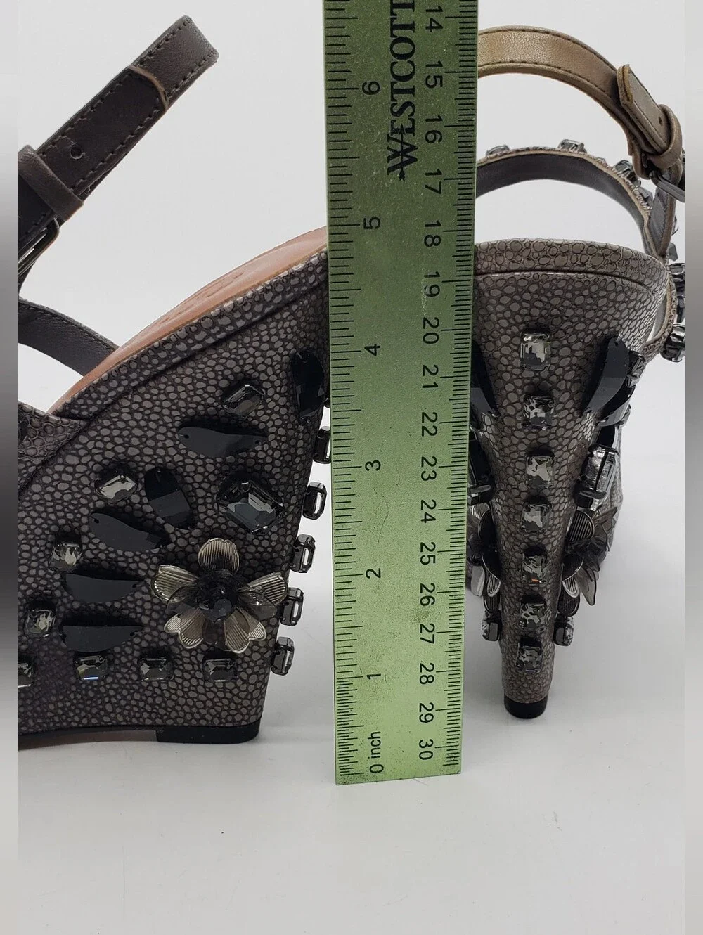 Tory Burch Embellished Wedge Sandals